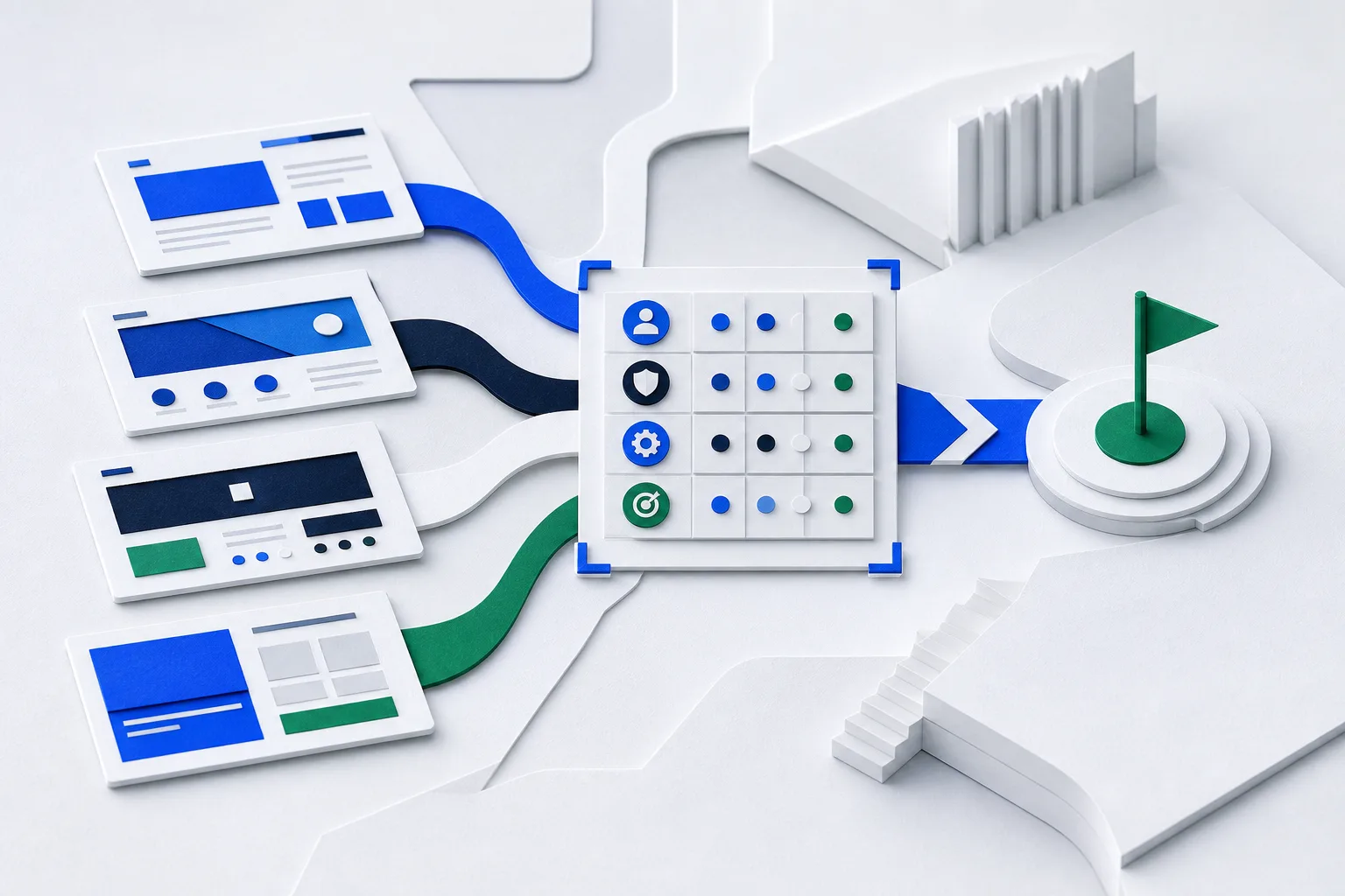 Several website design routes compared by usability, trust, technical quality and business fit