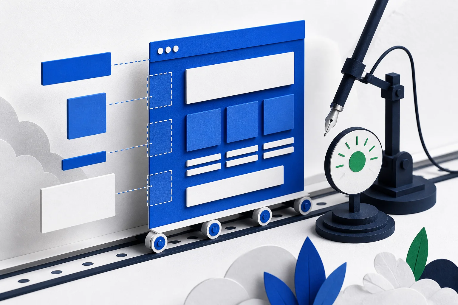 A stable website assembling smoothly while its responsiveness is observed