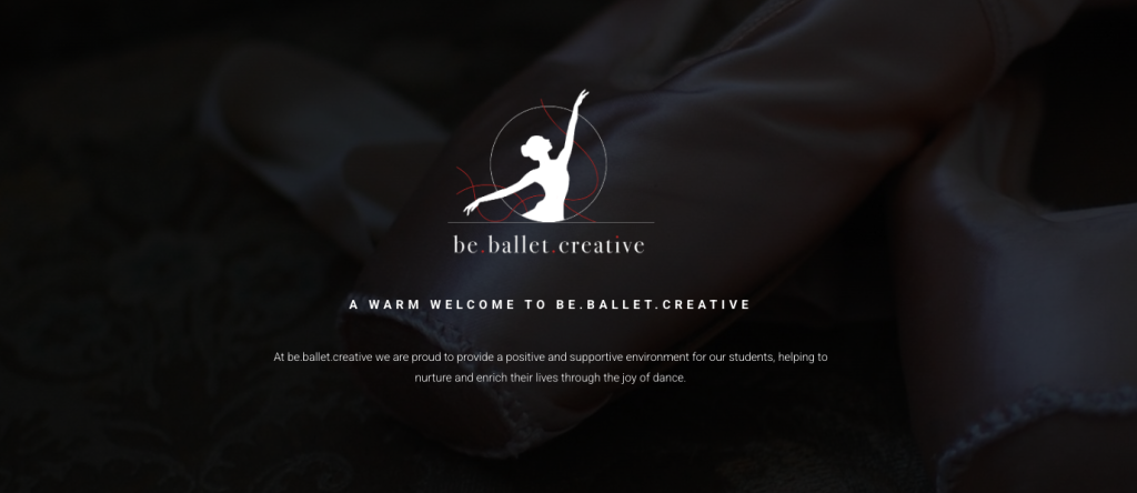 BeBalletCreative website homepage